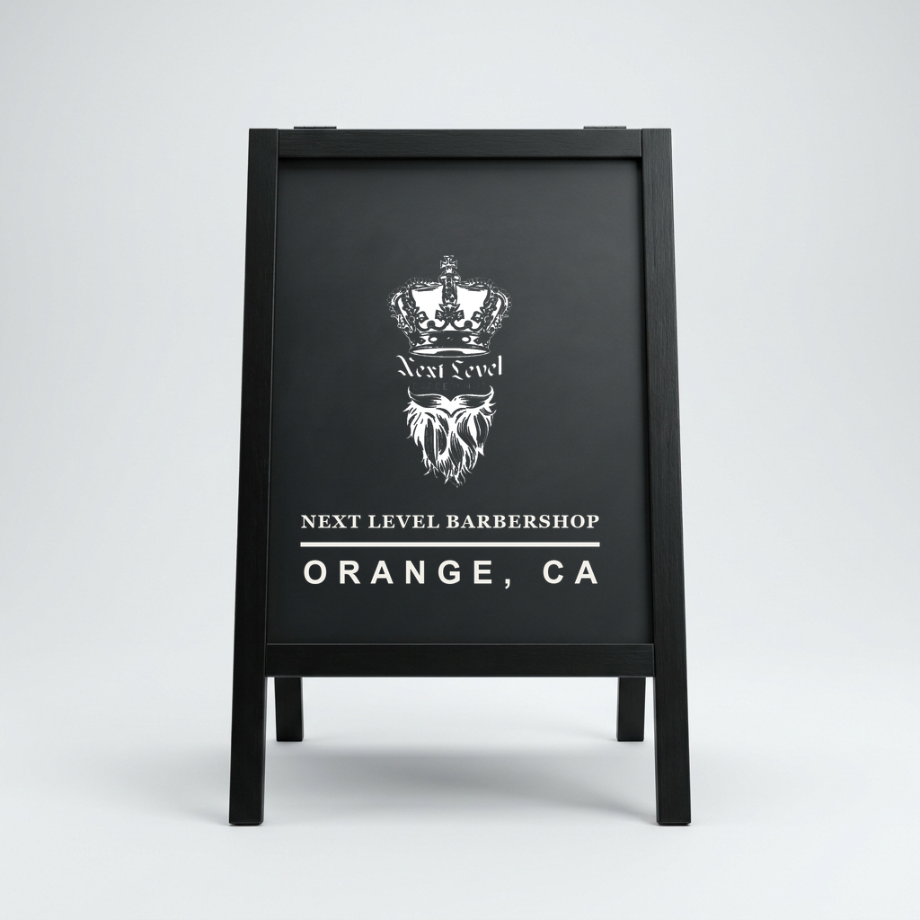 Next Level Barbershop A-Frame Sign