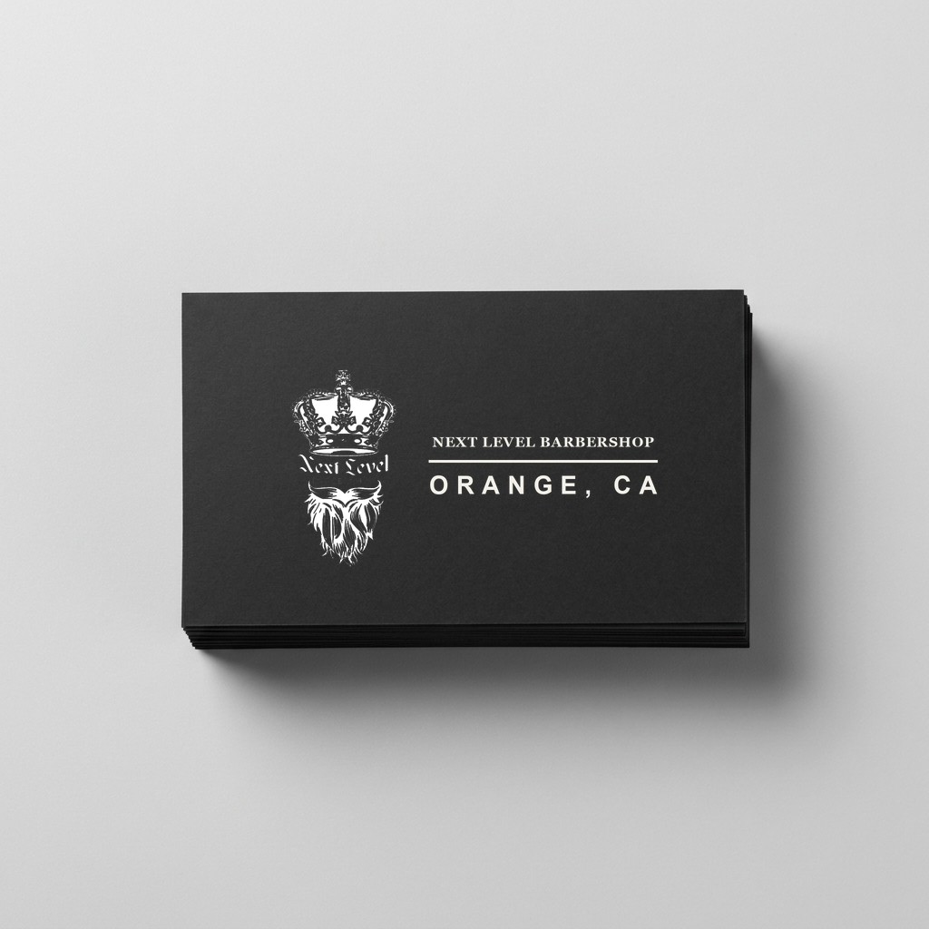 Next Level Barbershop Business Cards