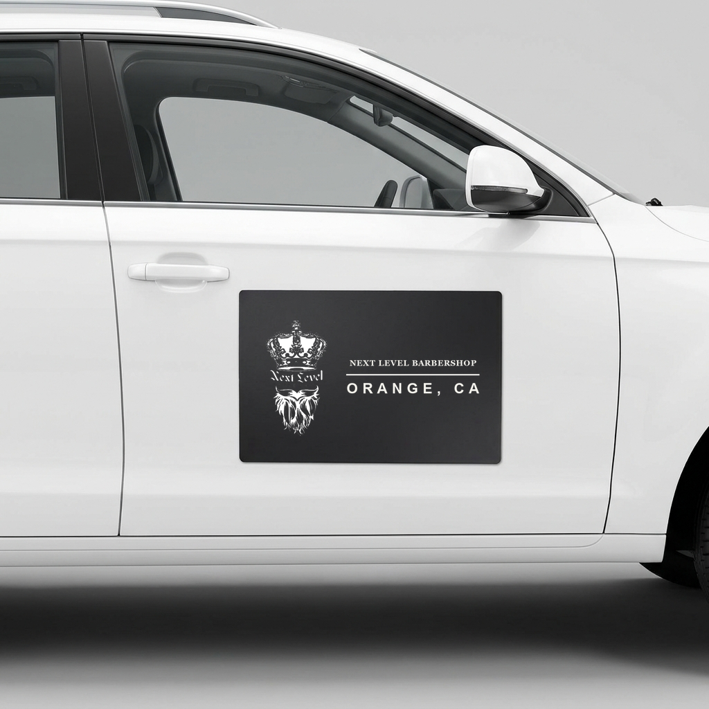 Next Level Barbershop Car Magnet