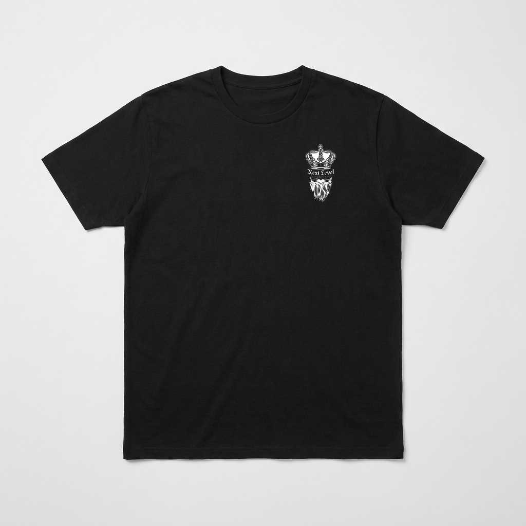 Next Level Barbershop Black Tee front